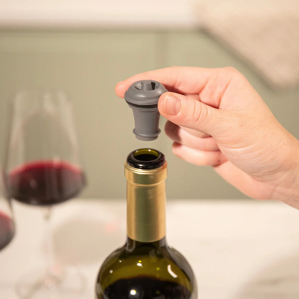 Ensemble de pompe à vide Vacu Vin - électrique - Sauve-vin - 198 mm - 3 pièces