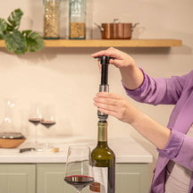 Ensemble de pompe a vin Vacu Vin - Wine Saver - en acier inoxydable - 3 pieces