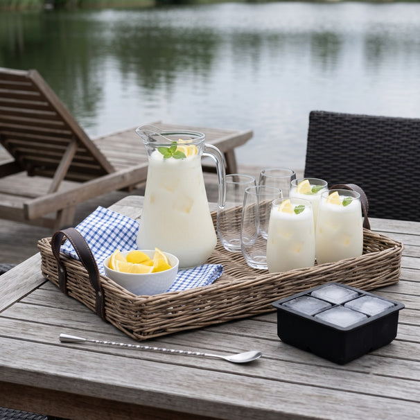 Set à cocktail Vanessa - Carafe 1,6 L avec 6 Verres Longdrink 390 ml, Cuillère à cocktail & Moule à glaçons