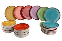 Service de table Villa d'Este Home Baita Classic 18 pièces / 6 personnes - 6 assiettes à dîner, 6 assiettes à petit déjeuner et 6 assiettes creuses