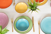 Service de table Villa d'Este Home Baita Classic 18 pièces / 6 personnes - 6 assiettes à dîner, 6 assiettes à petit déjeuner et 6 assiettes creuses