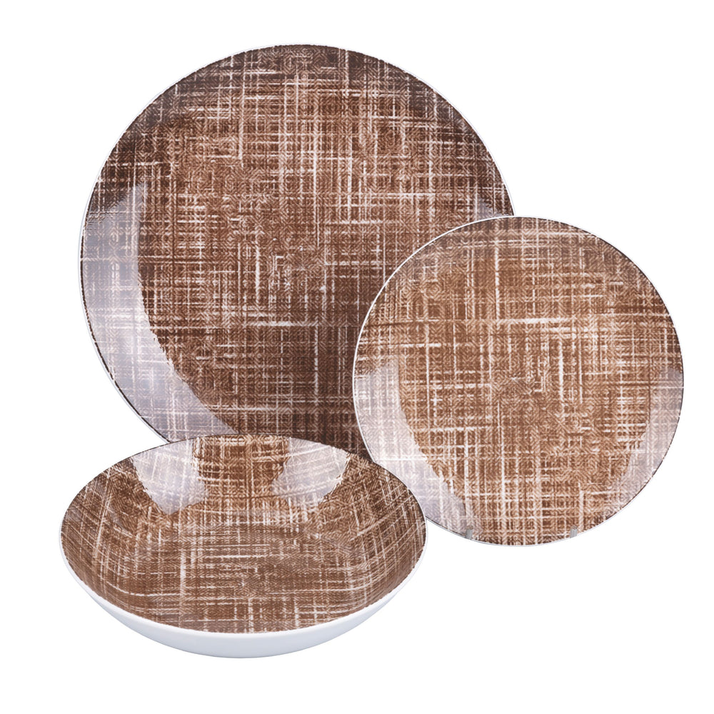 Service de table Villa d'Este Home Texture 18 pièces / 6 personnes - 6 assiettes à dîner, 6 assiettes à petit-déjeuner et 6 assiettes creuses