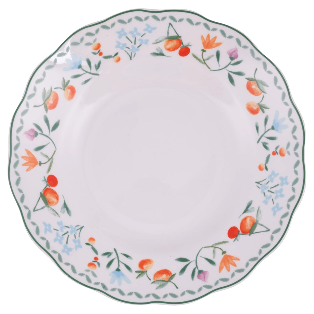 Service de table Villa d'Este Home Cherry Flowers Baita 18 pièces / 6 personnes - 6 assiettes à dîner, 6 assiettes à petit-déjeuner et 6 assiettes creuses