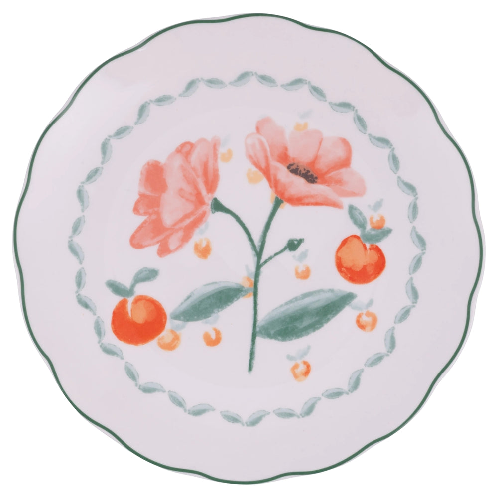 Service de table Villa d'Este Home Cherry Flowers Baita 18 pièces / 6 personnes - 6 assiettes à dîner, 6 assiettes à petit-déjeuner et 6 assiettes creuses