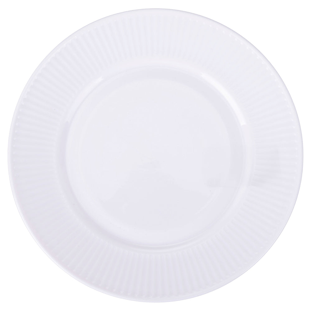 Service de table Villa d'Este Home Decor blanc opale 18 pièces / 6 personnes - 6 assiettes à dîner, 6 assiettes à petit déjeuner et 6 assiettes creuses