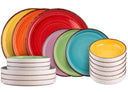 Service de table Villa d'Este Home Baita Classic 18 pièces / 6 personnes - 6 assiettes à dîner, 6 assiettes à petit déjeuner et 6 assiettes creuses