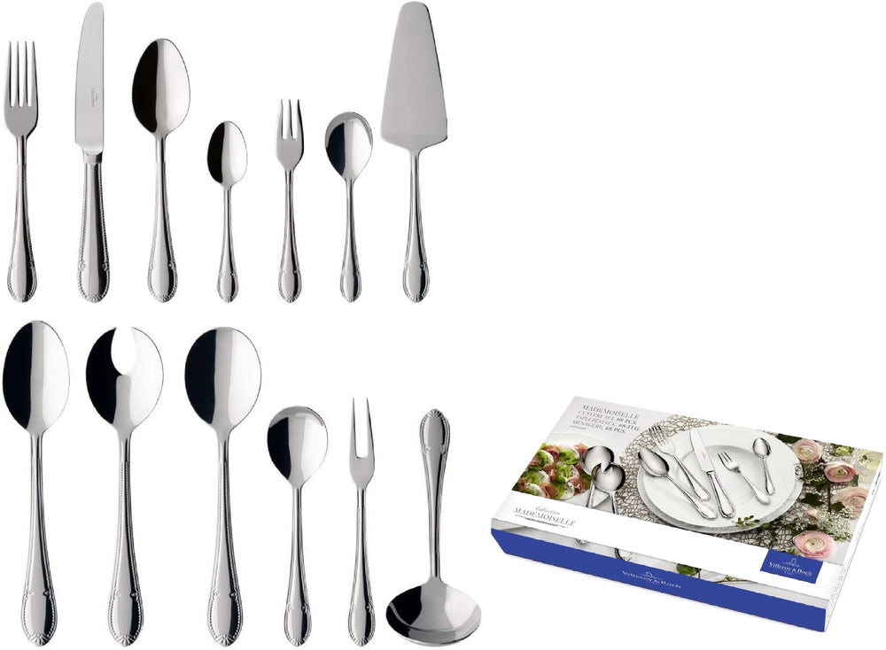 Ensemble de couverts Villeroy & Boch Mademoiselle - Acier inoxydable - 68 pièces / 12 personnes