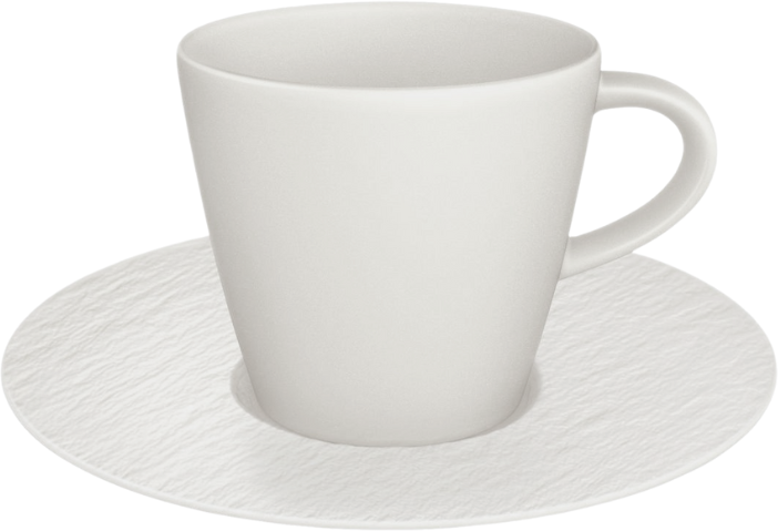 Tasse à café et soucoupe Villeroy & Boch Manufacture Rock - Blanc - 160 ml