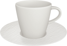 Tasse à café et soucoupe Villeroy & Boch Manufacture Rock - Blanc - 160 ml