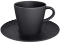 Tasse à café et soucoupe Villeroy & Boch Manufacture Rock - Noir - 160 ml