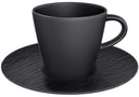Tasse à café et soucoupe Villeroy & Boch Manufacture Rock - Noir - 160 ml