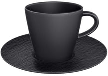 Tasse à café et soucoupe Villeroy & Boch Manufacture Rock - Noir - 160 ml