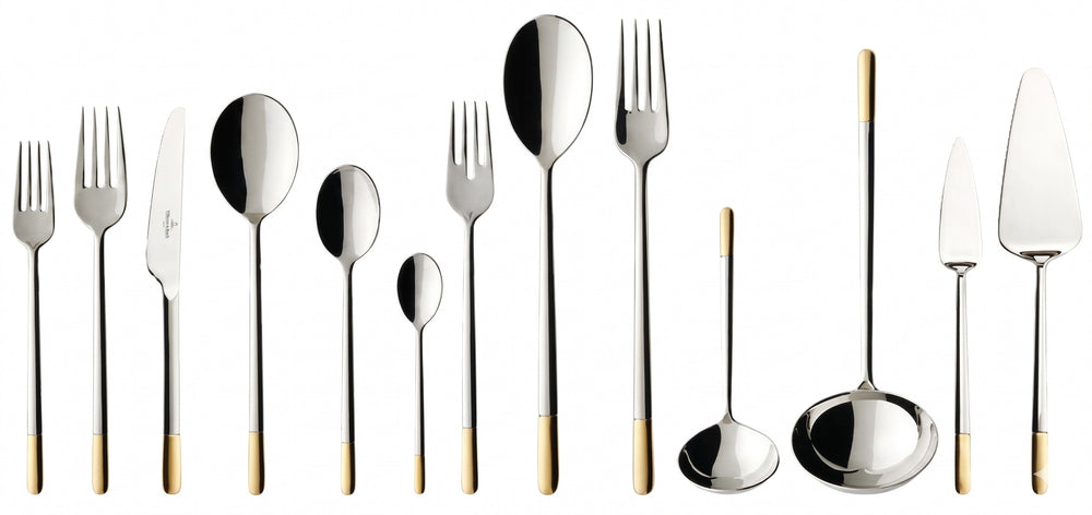 Ensemble de couverts Villeroy & Boch Ella - Doré - 113 pièces