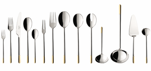 Ensemble de couverts Villeroy & Boch Ella - Doré - 70 pièces