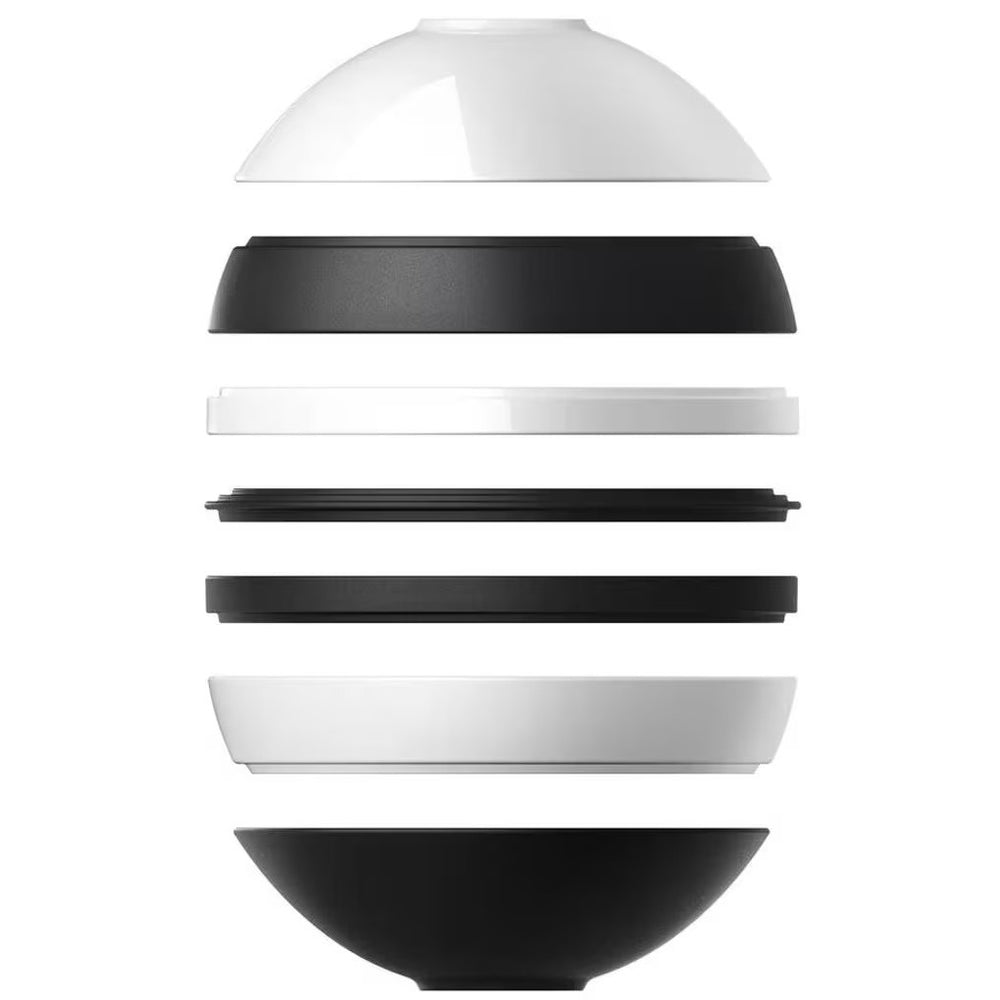 Ensemble de service Villeroy & Boch - 2 personnes - La Boule - Noir - Blanc - 7 pièces