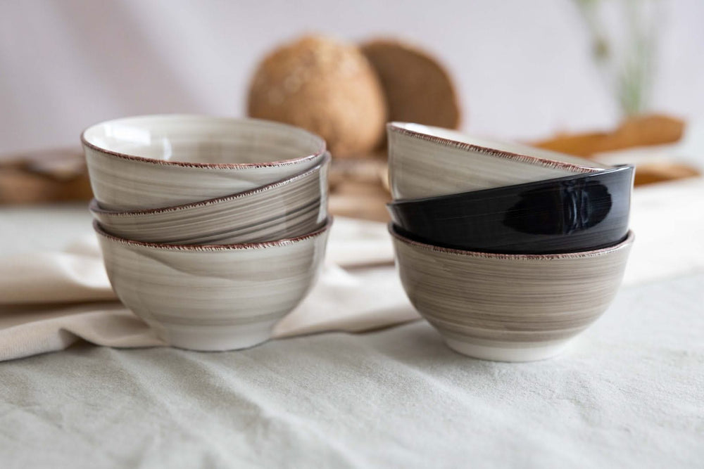 Set de bols Cookinglife - Petits bols - Delice Gris - ø 12 cm - 6 pièces
