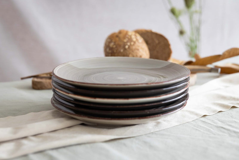 Set d'assiettes à dîner Cookinglife - Delice Gris - ø 26,5 cm - 6 pièces