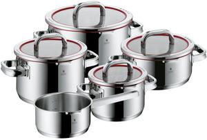 Batterie de casseroles WMF Function 4 - Acier inoxydable - 5 pièces - Casseroles de ø 16, 20, 20 et 24 cm et casserole de ø 16 cm
