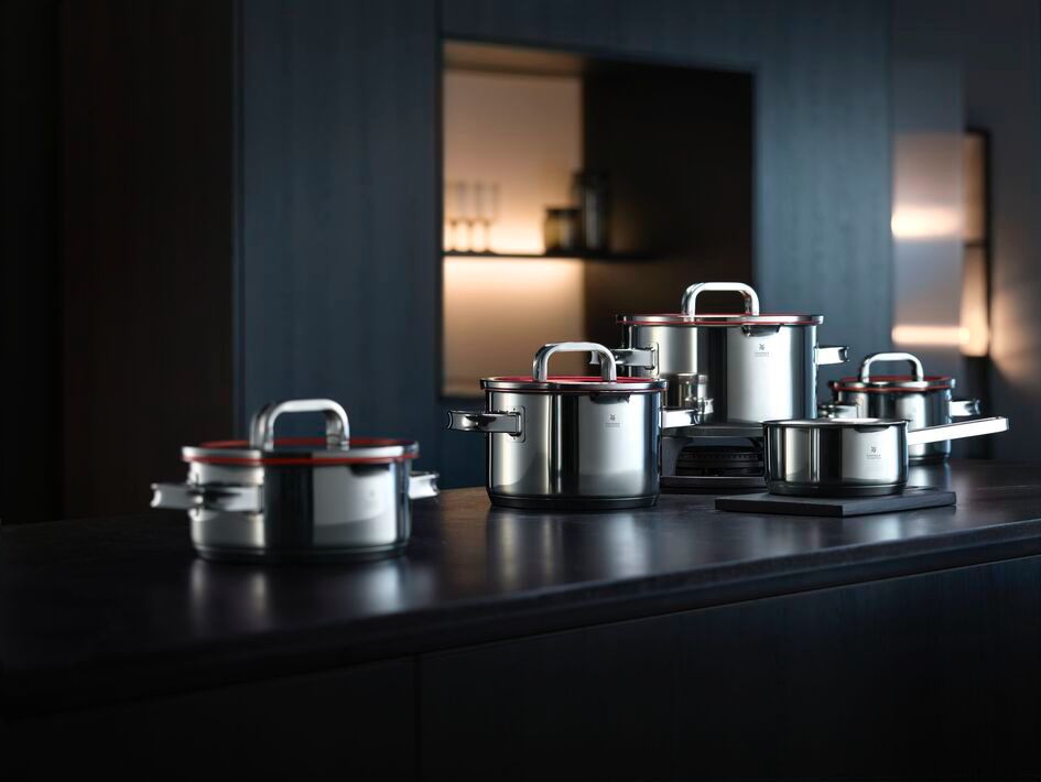 Batterie de casseroles WMF Function 4 - Acier inoxydable - 5 pièces - Casseroles de ø 16, 20, 20 et 24 cm et casserole de ø 16 cm
