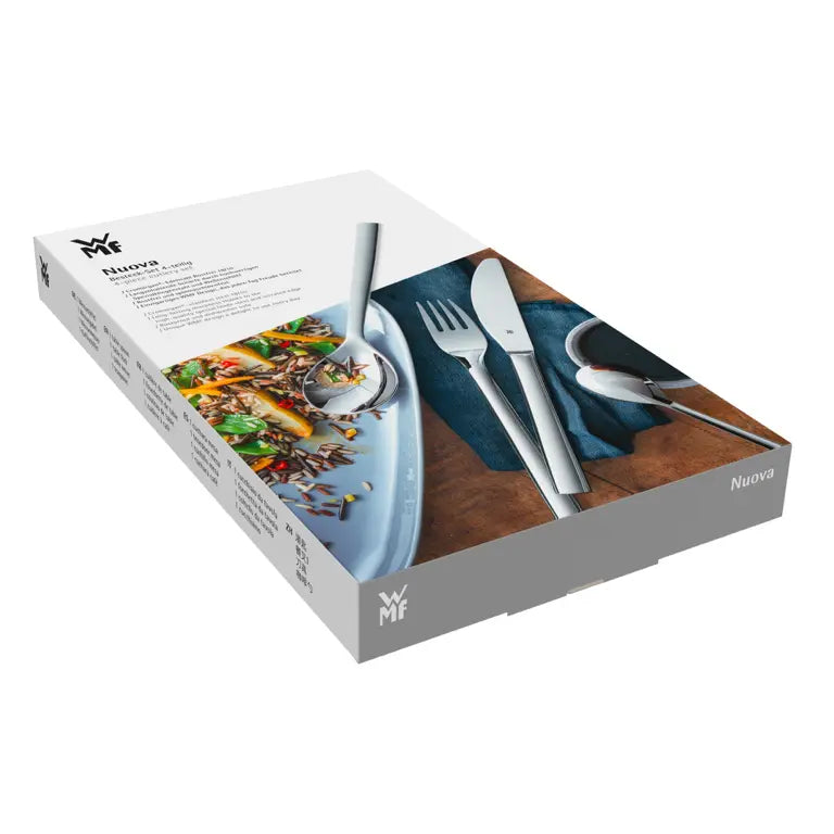 Ensemble de couverts WMF - Set de couverts en inox - Nuova - 23 cm - 4 pièces