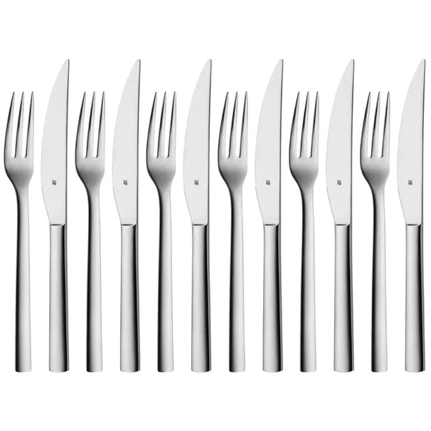 Set de couverts à steak WMF - Couteaux à steak - Nuova - 6 personnes - 12 pièces