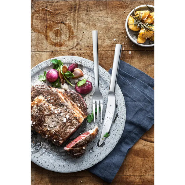Ensemble de couverts à steak WMF - en inox 18/10 - Nuova - 23 cm - 14 pièces