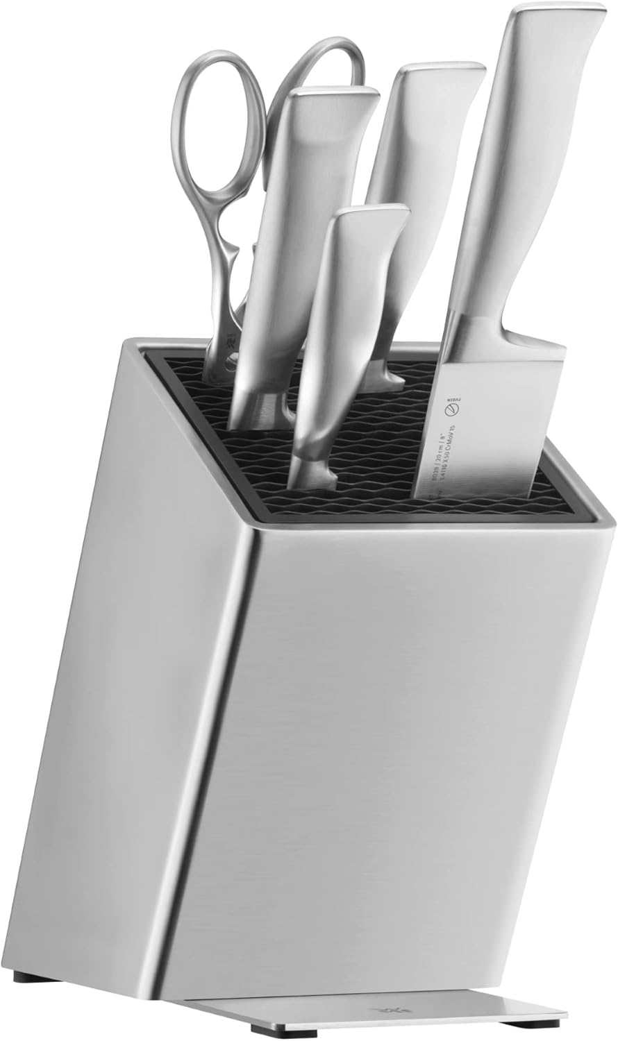 Bloc de couteaux WMF Grand Gourmet 6 pièces - Set de Couteaux de Cuisine avec Bloc

