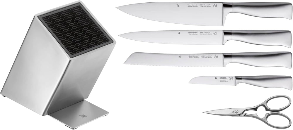 Bloc de couteaux WMF Grand Gourmet 6 pièces - Set de Couteaux de Cuisine avec Bloc

