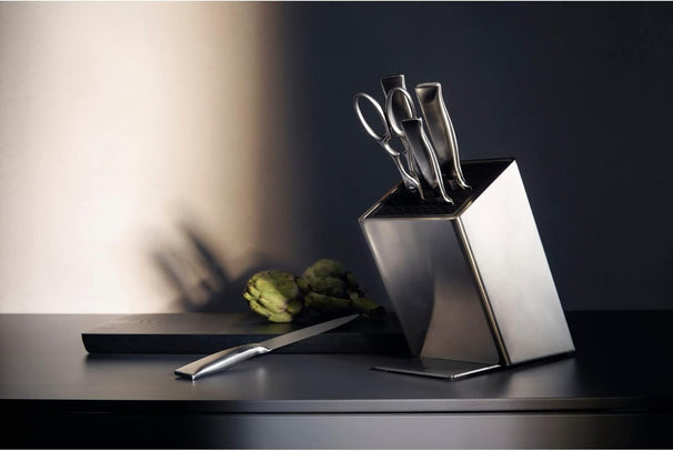 Bloc de couteaux WMF Grand Gourmet 6 pièces - Set de Couteaux de Cuisine avec Bloc

