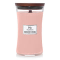 Bougie parfumée WoodWick - en verre - Pressed Blooms & Patchouli - 18 cm