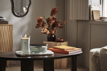 Bougie Parfumée WoodWick Ellipse Fireside - 9 cm / 19 cm - Bougie Parfumée en Verre - Mèche en Bois