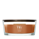 Bougie Parfumée WoodWick Ellipse Saffron Smoke - 9 cm / 19 cm - Bougie Parfumée en Verre - Mèche en Bois