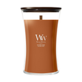 Bougie Parfumée WoodWick Grande Saffron Smoke - 18 cm / ø 10 cm - Bougie Parfumée en Verre - Mèche en Bois