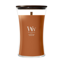 Bougie Parfumée WoodWick Grande Saffron Smoke - 18 cm / ø 10 cm - Bougie Parfumée en Verre - Mèche en Bois