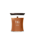 Bougie Parfumée WoodWick Medium Saffron Smoke - 11 cm / ø 10 cm - Bougie Parfumée en Verre - Mèche en Bois