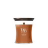 Bougie Parfumée WoodWick Medium Saffron Smoke - 11 cm / ø 10 cm - Bougie Parfumée en Verre - Mèche en Bois