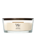 Bougie parfumée WoodWick Ellipse Vanilla & Sea Salt - 9 cm / 19 cm - Bougie parfumée en verre - Mèche en bois
