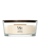 Bougie parfumée WoodWick Ellipse Vanilla & Sea Salt - 9 cm / 19 cm - Bougie parfumée en verre - Mèche en bois