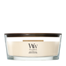 Bougie parfumée WoodWick Ellipse Vanilla & Sea Salt - 9 cm / 19 cm - Bougie parfumée en verre - Mèche en bois