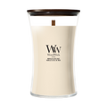 Bougie Parfumée WoodWick Grande Vanilla & Sea Salt - 18 cm / ø 10 cm - Bougie Parfumée en Verre - Mèche en Bois