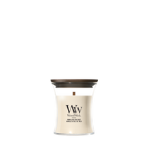 Bougie Parfumée WoodWick Mini Vanilla & Sea Salt - 8 cm / ø 7 cm - Bougie Parfumée en Verre - Mèche en Bois