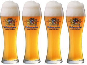 Set de verres a bière Weihenstephaner - Verres weizen - 500 ml - 4 pièces