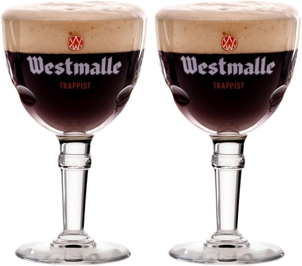 Ensemble de verres à bière Westmalle - Trappist - Westmalle - 330 ml - 2 pièces