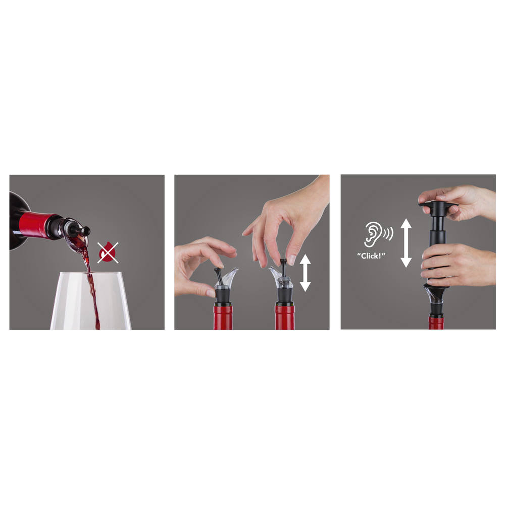 Ensemble de vin Vacu Vin - Accessoires a vin - Premium - 0,7-1,0 L - 4 pièces