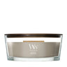 Bougie parfumée WoodWick Ellipse Wood Smoke - 9 cm / 19 cm - Bougie parfumée en verre - Mèche en bois