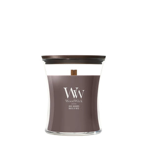 Bougie Parfumée WoodWick Medium Iris Woods - 11 cm / ø 10 cm - Bougie Parfumée en Verre - Mèche en Bois