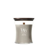 Bougie parfumée WoodWick Medium Wood Smoke - 11 cm / ø 10 cm - Bougie parfumée en verre - Mèche en bois