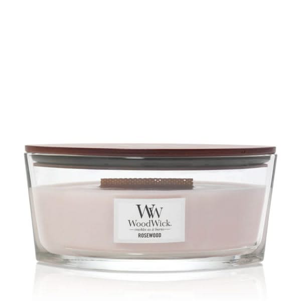 Bougie parfumée WoodWick - Mèche en bois - Rosewood - 9 cm / 19 cm