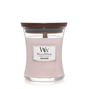 Bougie parfumée WoodWick - a mèche en bois - Rosewood - 11 cm / ø 10 cm - 90 h