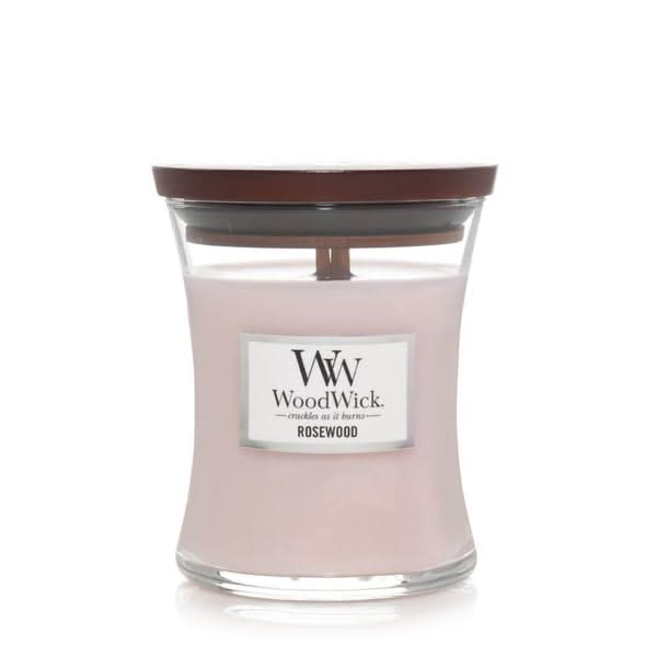 Bougie parfumée WoodWick - a mèche en bois - Rosewood - 11 cm / ø 10 cm - 90 h